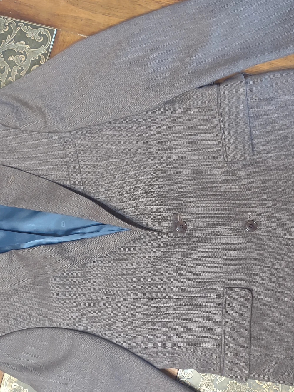 Tommy Hilfiger Men's Brown Blazer Suit Jacket - Classic Formal Blazer